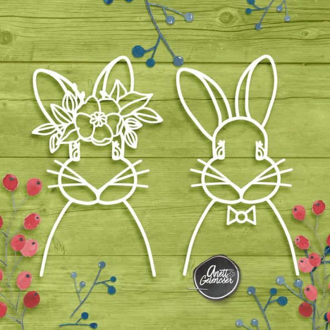 Easter Bunnies Couple